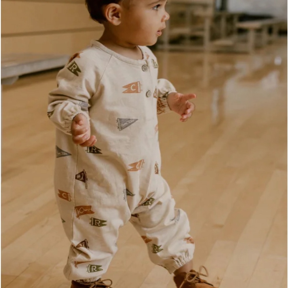 Rylee + Cru Flags Bubble Romper.  NWTS, sz 0-3, 6-12 months - Picture 2 of 6